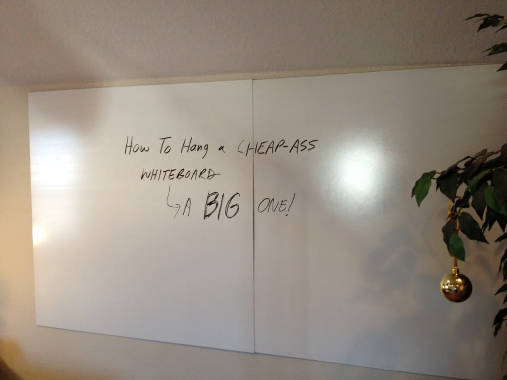 Big whiteboard as pictured