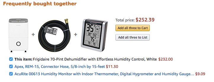 Amazon upsells