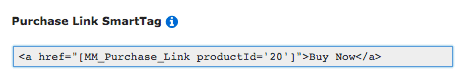 MemberMouse gives you a SmartTag for each product. Wherever you use that, 1-click purchase is automatically enabled (as long as your payment system supports it).