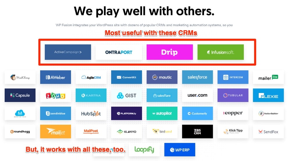 wpfusion-crm WP Fusion Review: Supported CRM platforms