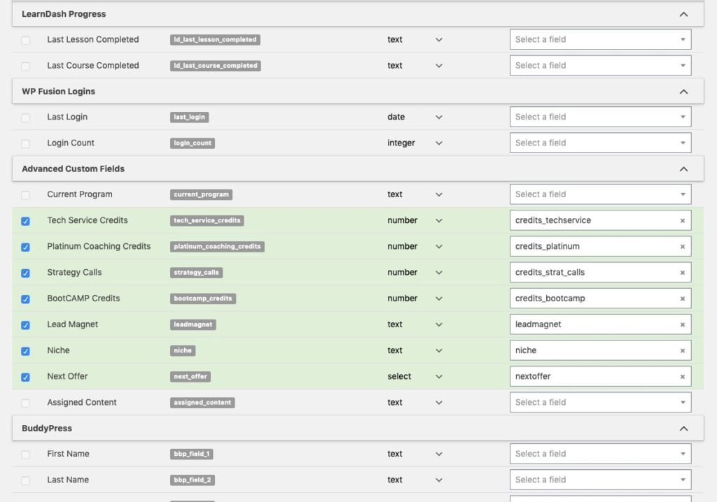 wpfusion-custom-fields WP Fusion Review - Custom Field Mapping